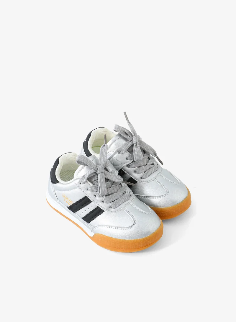 Mark & Mia Mark & Mia Lace Up Closure Sports Shoes - Silver